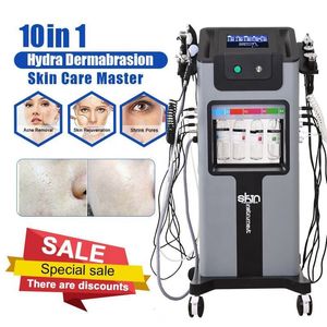 10 in 1 Diamond Peeling Microdermoabrasione Oxygen Jet Aqua Trattamenti per il viso Cura della pelle Pulizia profonda Hydra Dermoabrasione Macchina per il viso