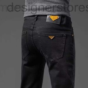 Męski projektant dżinsów 2023 Spring Autumn Stretch dżins Slim Man Classic Spoders Black Fashion Pants Hwmh T9wf
