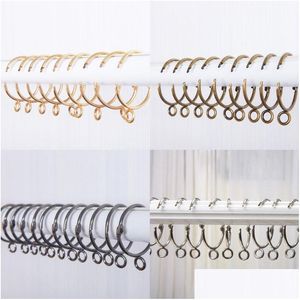 Curtain Poles Open Ring Window Hooks Accessories Metal Hanging Curtains Clips Tools 38Mm Hook Drop Delivery Home Garden Textiles Trea Dh4Fw