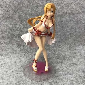 Action Toy Figures 22cm Anime Sword Art Online Yuuki Swimsuit Figure Sexy Girl Dolls Action Figure Collectible Model Toys Gift