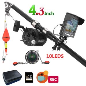 Fish Finder Tanyumao 25M1000TVL Fish Finder Telecamera da pesca subacquea Monitor da 4,3 pollici IR LED Videocamera notturna per la pesca Nessuna canna da pesca HKD230703