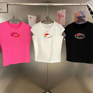 Kadın T-Shirt Tasarımcı Örgü D Üst Sıkı Tshirts Boş Tee Tankları Üstü Gömlek Mektubu Baskılı Kısa Kollu Seksi Yoga Tees Gömlek Kadın Yaz yelek Cami Tops