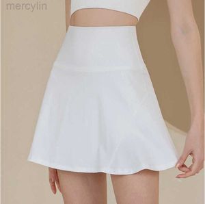 Designer Lululemens Women Tanks Original Sports Yoga Short Skirt with Label Women's Summer Fitness Running Training Quick Dry Anti Shine Tennis Half