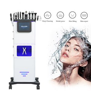 11 in 1 machine microdermabrasion dermaplaning facial oxygen ems plasma pen facial massager ultrasonic skin scrubber Alice Big bubble machine