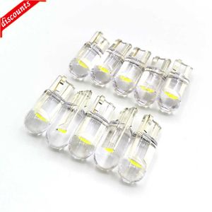 新しい 10x 2021 新 est W5W Led T10 カーライト COB ガラス 6000K ホワイト自動車自動車ナンバープレートランプドーム読み取り DRL 電球スタイル 12V