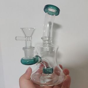 16cm Beaker bong WaterPipe Hookahs 14mm Bowl Piece Glass Water Bongs Tobacco Smoke Pipe