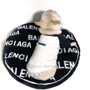 Designer Hund Donut Bett Beruhigungsbett Donut runde Kühlung Erwärmung weiches Hund Kissen Bett mit klassischem Buchstabenmuster Maschine mit Anti-Rutsch für kleine Hunde M20