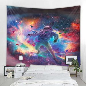 Tapisserier dröm astronaut bakgrundsdekorativ tapestry hippie vägg dekorativ tapestry hem dekorativ tapestry