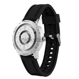 Armbandsur Eutour Magnet Men Creative Magnet Pointer Free Concept Quartz Men's Sports Business Rubber Relogio Masculine 0703