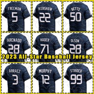 Freddie Freeman 2023 All-Star Mookie Betts koszulki baseballowe Ronald Acuna Jr. Nolan Arenado Luis Arraez Josh Hader Ozzie Albies Corbin Carroll Sean Murphy Matt Olson