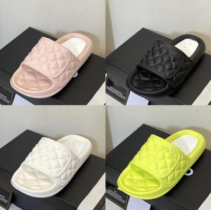 with Box 2022 C Latest Color Slippers Men & Woman Size 35-40 Thick Bottom Flat Slides Pillow Comfort Lady Sandals Bubble Shoes High Heel Tx