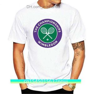 Herren-T-Shirts, cooles Herren-T-Shirt „The Championships Wimbledon“ aus Baumwolle mit O-Ausschnitt Z230706