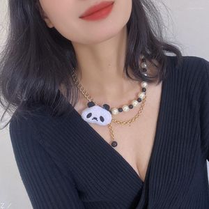Kedjor Cute Sunshine Original Panda Halsband Presenter för kvinnor och flickor Stranger Things Premium Mode Streetwear Street Smycken