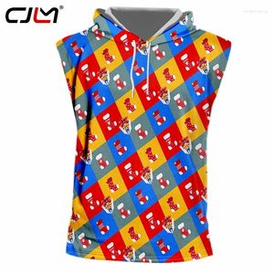 Men's Tank Tops CJLM Men's 3D Printed Clothing Christmas Stockings And Gift Boxes Creative Diamond Man Winter Hooded Top