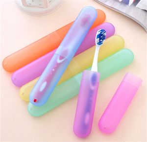 Plastic Toothbrush Holder Travel Hiking Camping Toothbrush Case Hiking Portable Toothbrush Tube Cover Storage Box Protect Holder JL1442