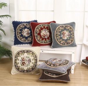 European Luxury Pillow Home Textiles & Garden Flower Printing Towel Cotton Linen Sofa Fall Decor Pillowcases YLW-043 60pcs/lot