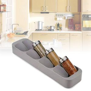 Bottiglie di stoccaggio 8 Grid Spice Rack Portabottiglie per salse da cucina Organizzatore per cassetti