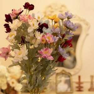 Dekorative Blumen, 9 Köpfe, Schneelotus, künstliche Seide, für Zuhause, Innenbereich, Hochzeit, Party, Dekoration, gefälschte Blumensträuße
