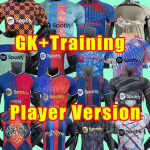 Versione del giocatore Ansu Fati Pedri Soccer Maglie 23 24 Lewandowski Gavi Adama Ferran Raphinha 2023 2024 Barcelonas F. de Jong Dest Dembele Cacikeeper Ter Stegen