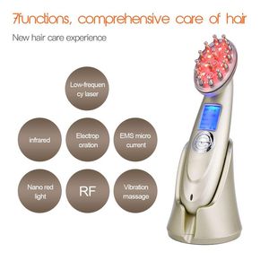 Schampooconditioner EMS RF Laser hårväxt massage kam anti håravfallsterapi infraröd massager röd ljus radiofrekvens hår återväxt hine hine