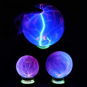 Nattljus Plasma Ball 6 Inch Magic Globe Touch Sensitive Interactive Lamp Nebula Sphere för dekorationer Fester Sovrum Semesterpresenter HKD230704