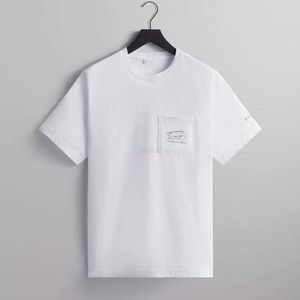 デザイナーファッション衣類 Tシャツ Tシャツ Kith Tarpon シルバーカーププリント半袖 Tシャツコットンポケットコットンストリートスポーツウェアトップスロックヒップホップ Tシャツ