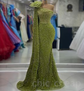 2023 ASO EBI Зеленый русалка платье PROM CRISTALS SERFINGEN EVERNERAL FORTAUL PARTION SECORY PRECSERDENT ДРУГОЙ БРЕСТЕМЫ БЛОКИ Обручальные платья.