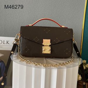 Luxurys Designers Bag Pochette Homens Mulheres Bolsa Messenger Bags Couro Metis Elegante ombro feminino Bolsa Crossbody Bag East West M46279
