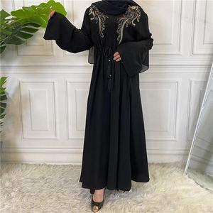 Etnik Giyim Ramazan Eid Mübarek Kaftan Abaya Dubai Pakistanlı Türkiye İslam Arap Müslüman Uzun Elbise Kadınlar için Longue Femme2764