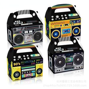 Gift Wrap 12pcs Radio Recorder Party Candy Tote Carton Cake Boxes and Packaging Birthday Party Decoration Gift Box Packaging Box 230704