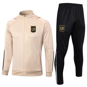 Los Angeles FC Mens Tracksuits Sets Soccer Training Suits adult winter football Tracksuit set kits sports full zipper jackets and pants sportswear Suits