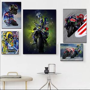 Streszczenie oleju plakat motocykl płótna Plakaty malowanie plakaty cuadros ścienne zdjęcie do salonu Dekoracja domu