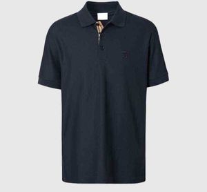 burbrerys European station Bajia casual polo shirt mens classic solid color TB letter embroidery summer B short sleeve tshirt men 99ess