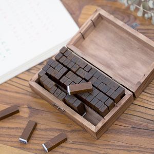 Stamps 70PCS Vintage Wooden Stamp DIY Number Alphabet Letter Wood Rubber Set for Journaling Crafts Card Making Painting Teaching 230703