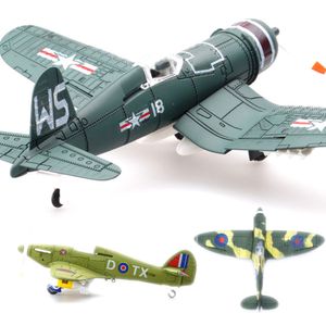 Gun Toys 148 scale World War US NAVY F4U Fighter Plastic Aircraft Airplane Assembly Model Random Color 230703