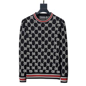 Nowa moda męska projektanci swetry damskie luksusowe z długim rękawem klasyczna wielokolorowa bluza z okrągłym dekoltem jesienno-zimowa utrzymuj ciepło zwykły pulower sweter M-XXXL