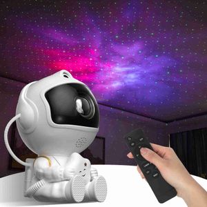 Luci Astronauta Galaxy Starry Sky Proiettore Night Light LED Nightlight per bambini Home Bedroom Decor Regalo di compleanno HKD230704