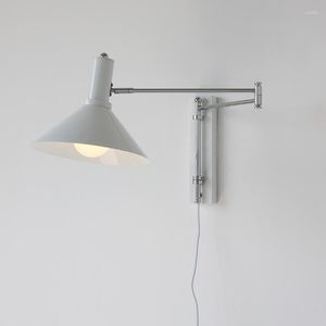 Wall Lamp Italian Bauhaus Extends Long Arm Shakes Decor Led Lights Office Pography Bedroom Retro Folding Home