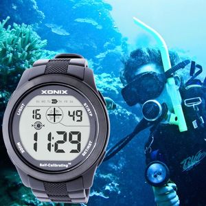 시계 전문 다이빙 시계 10bar 방수 남성 디지털 스포츠 손목 시계 스톱워치 낚시 장비 relogio masculino 시계