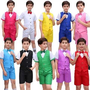 Suits LOLANTA Kids Boys Vest Suits Child Formal Clothes Sets Chorus Piano Performance Outfits Multicolor Party DresswearHKD230704