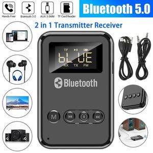 コネクタUSB Bluetooth 5.0トランスミッターレシーバーA2DP AUX 3.5mm RCAジャックUSBワイヤレスアダプターサポートTFカードFM出力