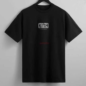 Designermode Kleidung T-Shirts T-Shirts Kith x Daniel Arsham Fossil Box Kurzarm T-Shirt aus reiner Baumwolle Atmungsaktive Baumwolle Streetwear Sportbekleidung Tops Rock Hip Hop TSh