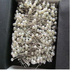 700 pezzi 1 1 2 spilli rotondi bianchi da 3 mm con testa di perle corpetto o artigianato289R