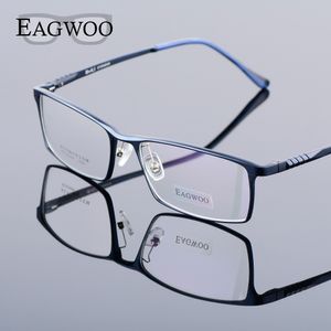 Sunglasses Frames Eagwoo Aluminum Men Wide Face Prescription Eyeglasses Full Rim Optical Frame Business Eye Glasses Light Big Spectacle MF2351 230704