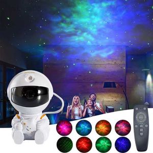 Luzes noturnas NOVA 360° Ajustável Astronauta Estrela Céu Estrelado Projetor Galáxia Lâmpada Para Casa Quarto Decoração Criança Crianças Presentes HKD230704