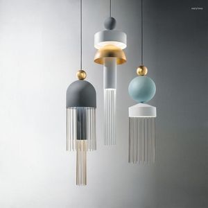 Pendant Lamps Industrial Glass Bubble Antique Wood Chandelier Clear Lamp Cord Light Bulb Iron Cage Led