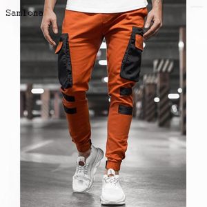 Erkek pantolon moda sokak kıyafeti kargo erkek joggers rahat düz harem pantolon artı erkekler Kore hip hop kalem pantolon