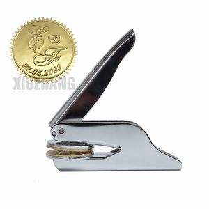 Stamps Stainless steel Embossing Stamp Custom Wedding Table Pliers Seal Custom Stamp Leather 230704