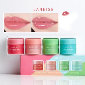 Lip Gloss Korea Sleeping Mask Mini Kit 4 Collezione profumata 8g 4PCS Balsamo idratante nutriente 230703