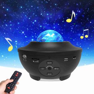 Lights Led Starry Sky Star Galaxy Projector Night Light Built-in Bluetooth Speaker For Home Bedroom Decoration Kids Valentine's Day gi HKD230704